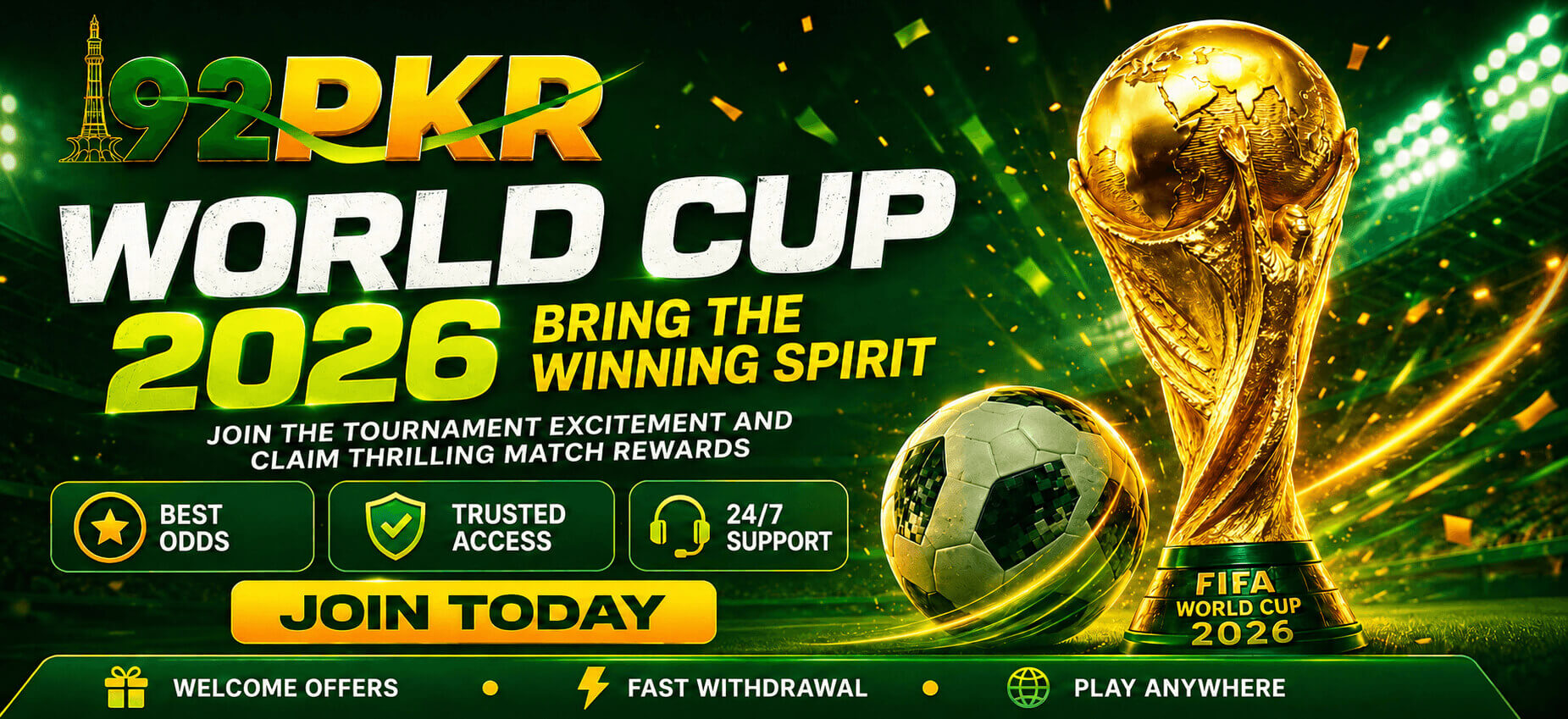 92PKR - FIFA World Cup 2026 - Bring the Winning Spirit